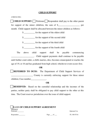 Form FL100 Attachment to Judgment - County of San Joaquin, California, Page 3