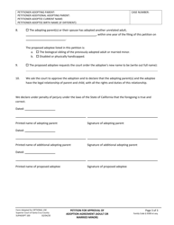 Form SUPADOPT-100 Petition for Approval of Adoption Agreement (Adult or Married Minor) - County of Santa Cruz, California, Page 3