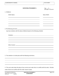 Document preview: Form SUPPR1079 Visitation Attachment a, Guardianship - County of Santa Cruz, California