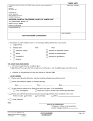 Document preview: Form SUPPR1078 Visitation Order Guardianship - County of Santa Cruz, California