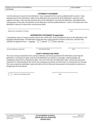 Form SUPCR1103 Dui Advisement of Rights, Waiver, and Plea Form - County of Santa Cruz, California, Page 4
