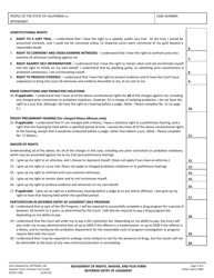 Form SUPCR1108 Advisement of Rights, Waiver and Plea Form - Deferred Entry of Judgment (Penal Code 1000 Et Seq.) - County of Santa Cruz, California, Page 2