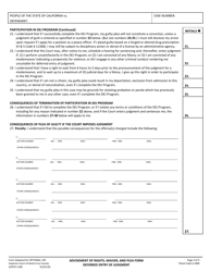 Form SUPCR1108 Advisement of Rights, Waiver and Plea Form - Deferred Entry of Judgment (Penal Code 1000 Et Seq.) - County of Santa Cruz, California, Page 3