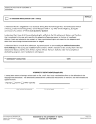 Form SUPCR1105 Addendum to Dui Advisement of Rights, Waiver, and Plea Form - County of Santa Cruz, California, Page 3