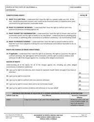 Form SUPCR1109 Advisement of Rights, Waiver and Plea Form - County of Santa Cruz, California, Page 2