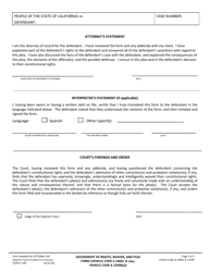 Form SUPCR1109 Advisement of Rights, Waiver and Plea Form - County of Santa Cruz, California, Page 5