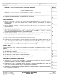 Form SUPCR1106 Dui Advisement of Rights, Waiver, and Plea Form - County of Santa Cruz, California, Page 2