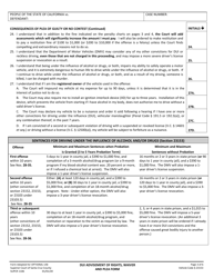 Form SUPCR1106 Dui Advisement of Rights, Waiver, and Plea Form - County of Santa Cruz, California, Page 3