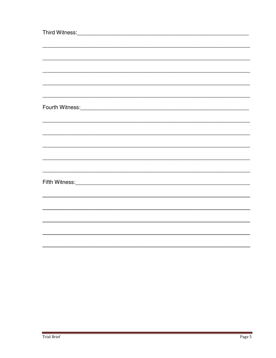 Form FL107 Trial Brief - County of San Joaquin, California, Page 5