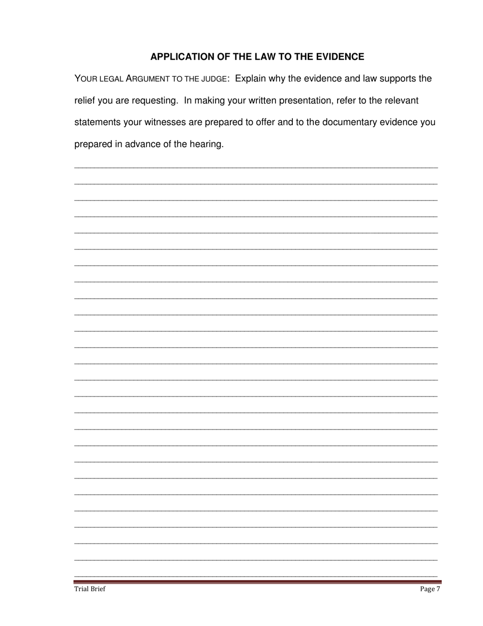 Form FL107 Trial Brief - County of San Joaquin, California, Page 7