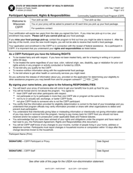 Document preview: Form F-40044 Participant Agreement, Rights & Responsibilities - Wisconsin