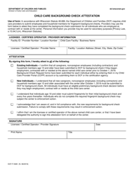 Form DCF-F-5365 &quot;Child Care Background Check Attestation&quot; - Wisconsin