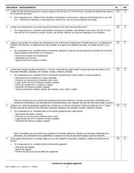 Formulario DCF-F-5296-S Solicitud De Verificacion De Antecedentes - Wisconsin (Spanish), Page 2