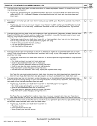 Form DCF-F-5296-H Background Check Request - Wisconsin (Hmong), Page 2