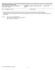 Form DCF-F-2503-H Authorization to Consent to Medical Treatment - Wisconsin (Hmong), Page 2