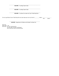 Form DCF-F-CFS0137-H Foreign Adoption Bond - Wisconsin (Hmong), Page 2