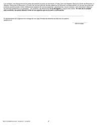 Formulario DCF-F-CFS0074-E-S Acuerdo De Asistencia Para La Adopcion - Wisconsin (Spanish), Page 4