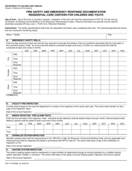 Form DCF-F-CFS2383 &quot;Fire Safety and Emergency Response Documentation Residential Care Centers for Children and Youth&quot; - Wisconsin