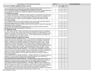 Form DCF-F-CFS0070 Initial Licensing Checklist - Day Camps - Dcf 252 - Wisconsin, Page 4