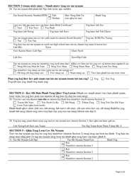 Form DCF-F-DWSC11053-H Parent&#039;s Application for Child Support Services - Wisconsin (Hmong), Page 6
