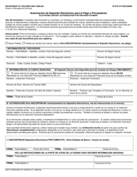 Document preview: Formulario DCF-F-CFS2185-S Autorizacion De Deposito Electrpnico Para El Pago a Proveedores - Wisconsin (Spanish)