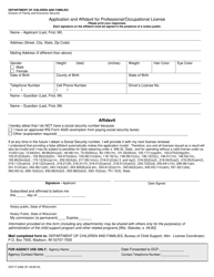 Form DCF-F-2462 Application and Affidavit for Professional/Occupational License - Wisconsin, Page 2