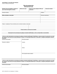 Document preview: Formulario DCF-F-CFS2179-E-S Plan De Proteccion - Wisconsin (Spanish)