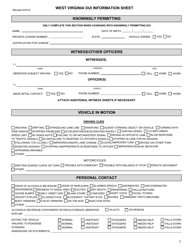 WVSP Form 78 (DMV-314) West Virginia Dui Information Sheet - West Virginia, Page 2