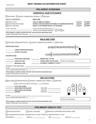 WVSP Form 78 (DMV-314) West Virginia Dui Information Sheet - West Virginia, Page 3
