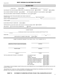 WVSP Form 78 (DMV-314) West Virginia Dui Information Sheet - West Virginia, Page 6
