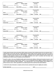 Group Health Insurance Enrollment/Change Form - Retiree Medical - Vermont, Page 2