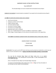 Instructions for Form WYO-082 Amended Summary Report - Wyoming, Page 2