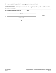 Form A511-41ECBOND &quot;Event Cash Bond Form - Boxing, Martial Arts, and Professional Wrestling Program&quot; - Virginia, Page 2