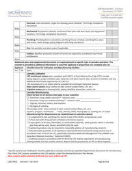Form CDD-0421 Cannabis Cultivation and Manufacturing Facilities Commercial Remodel Submittal Checklist - City of Sacramento, California, Page 2