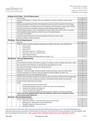 Form CDD-0224 New Buildings and Additions Submittal Checklist (Commercial) - City of Sacramento, California, Page 2