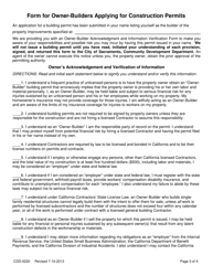 Form CDD-0220 &quot;Form for Owner-Builders Applying for Construction Permits&quot; - City of Sacramento, California, Page 3