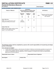 Form CDD-0179 2019 California Green Code VOC Self Certify Checklist - City of Sacramento, California, Page 10