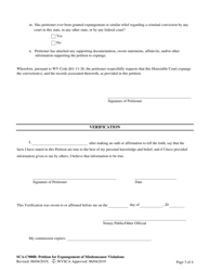 Form SCA-C900B Petition for Expungement of Misdemeanor Violations and Traffic Citations - West Virginia, Page 3