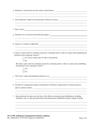 Form SCA-C907 Petition for Expungement of Felony Violations - West Virginia, Page 2