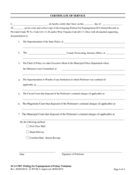 Form SCA-C907 Petition for Expungement of Felony Violations - West Virginia, Page 4