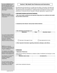 Virginia Advance Directive Form for Healthcare With Sections for Medical, Mental, and End-Of-Life Care - Short - Virginia, Page 3