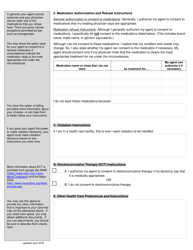Virginia Advance Directive Form for Healthcare With Sections for Medical, Mental, and End-Of-Life Care - Short - Virginia, Page 4