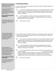 Virginia Advance Directive Form for Healthcare With Sections for Medical, Mental, and End-Of-Life Care - Short - Virginia, Page 5