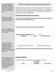 Virginia Advance Directive Form for Health Care With Sections for Medical, Mental, and End-Of-Life Care - Full - Virginia, Page 4