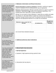 Virginia Advance Directive Form for Health Care With Sections for Medical, Mental, and End-Of-Life Care - Full - Virginia, Page 6