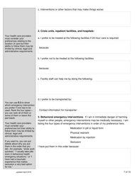 Virginia Advance Directive Form for Health Care With Sections for Medical, Mental, and End-Of-Life Care - Full - Virginia, Page 7