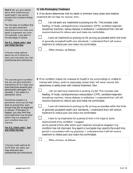 Virginia Advance Directive Form for Health Care With Sections for Medical, Mental, and End-Of-Life Care - Full - Virginia, Page 9