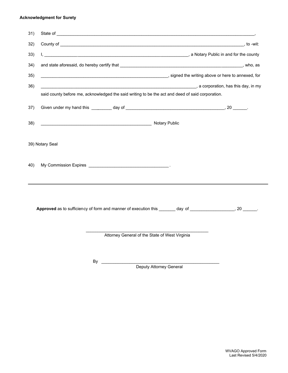 Private Detective or Investigator Surety Bond - West Virginia, Page 3