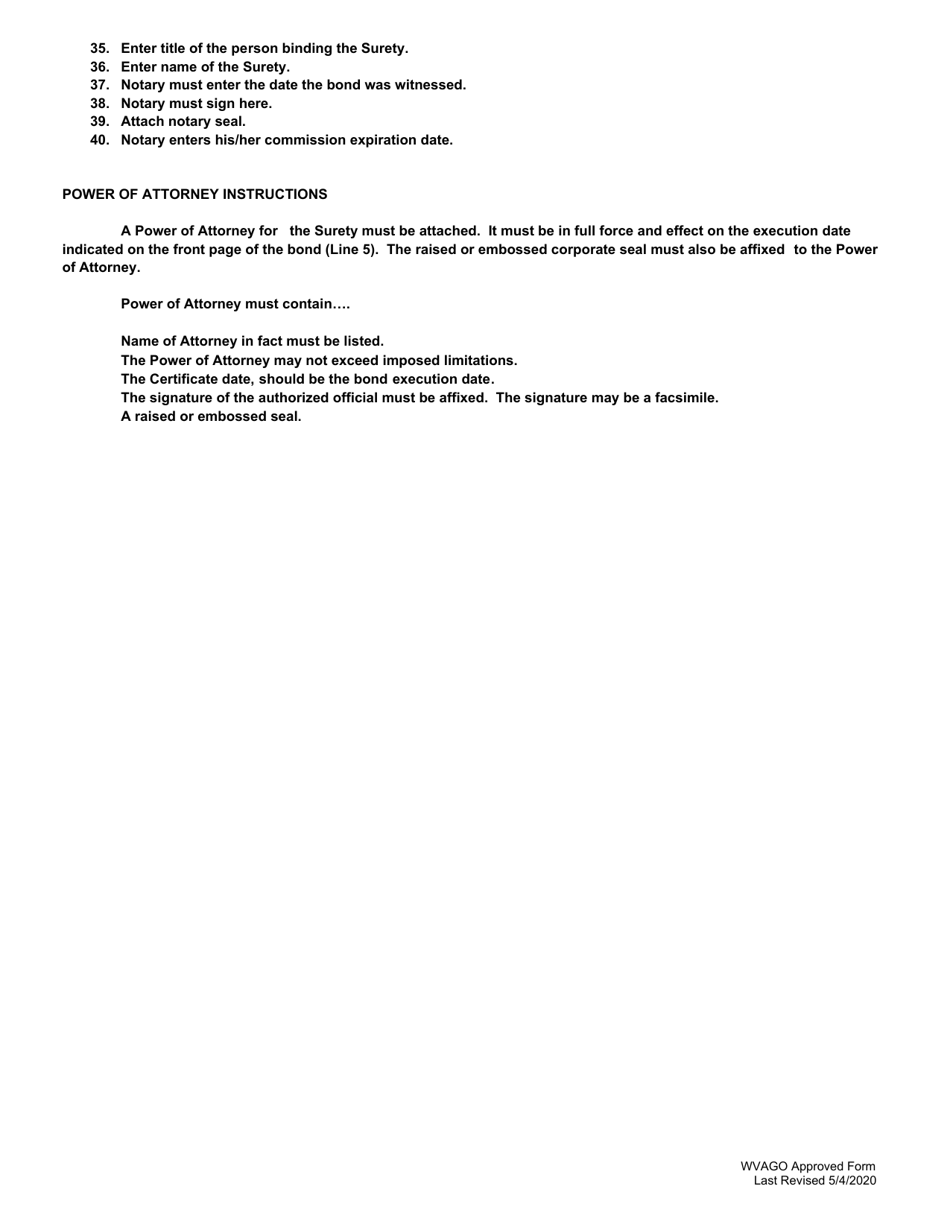 Private Detective or Investigator Surety Bond - West Virginia, Page 5