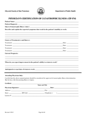 Application for T.j. Anthony Catastrophic Illness Program Family Member (Cip-Fm) - City and County of San Francisco, California, Page 4